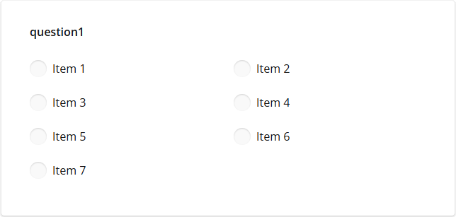 SurveyJS Form Library: Multi-column item layout (previous)