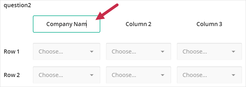 Survey Creator - Element creation